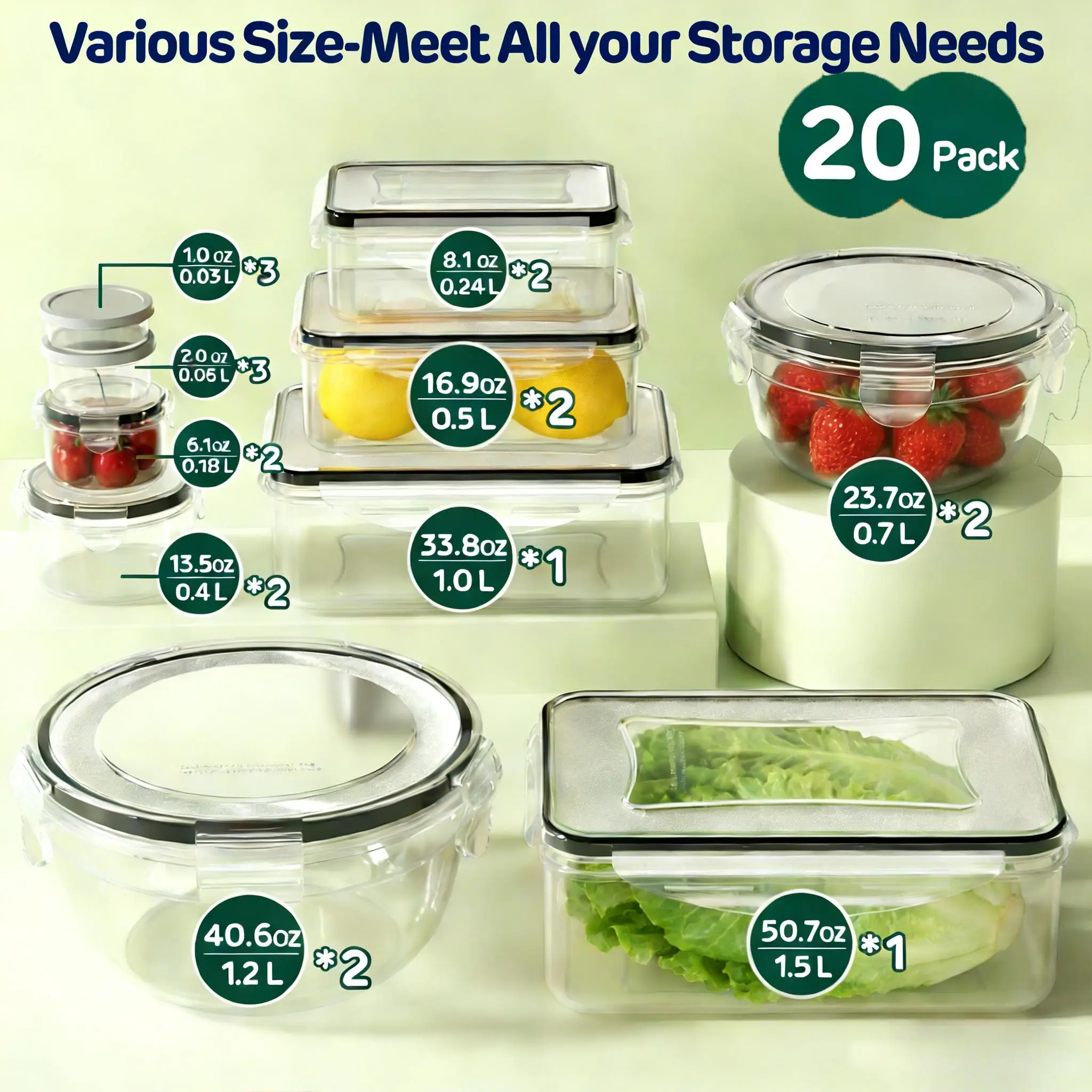 40/42/50/52/62Pcs Large Airtig - Meal Prep Kitchen review and price
