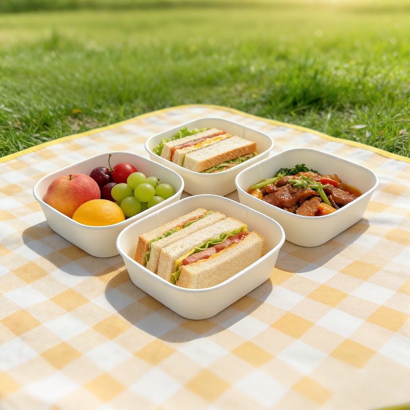 White Square Paper Salad Bowl  - Meal Prep Bowl review and price