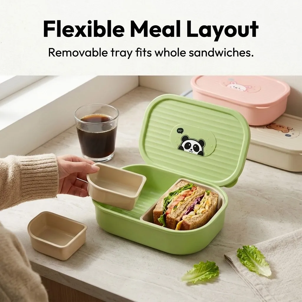Kids Bento Lunch Box with Lid  - Meal Prep Or Prep Meal review and price