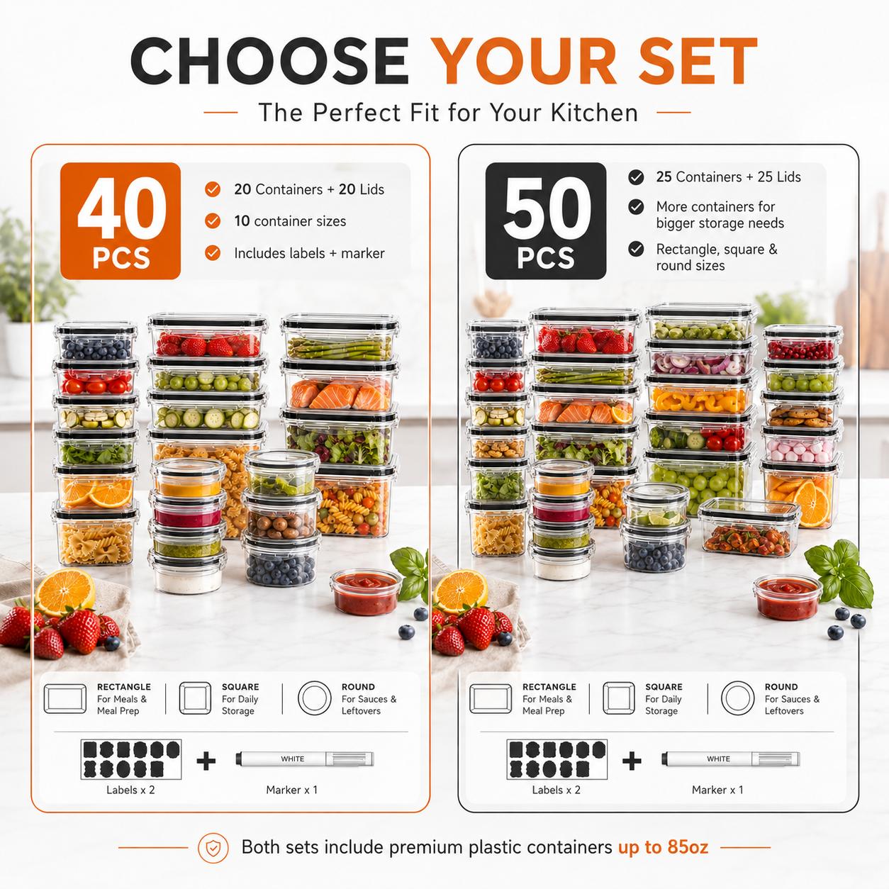 50Pcs/25-Pack Airtight Food St - Meal Prep Kitchen review and price