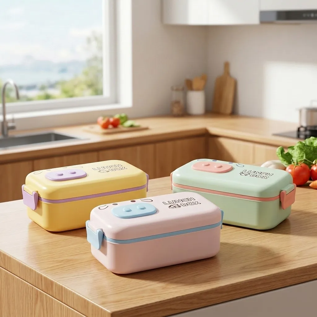 Animal Bento Box Plastic Lunch - Meal Prep Or Prep Meal review and price